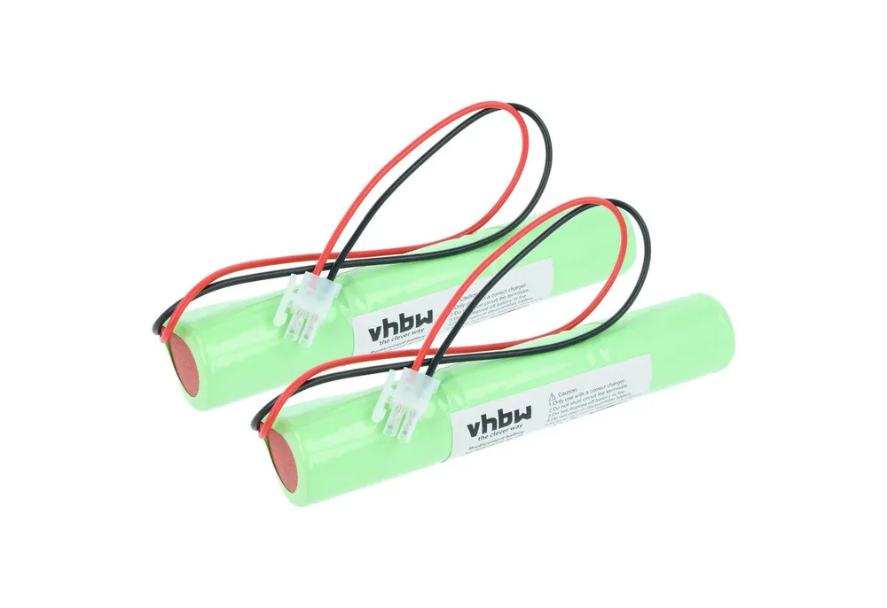 vhbw Akku Ersatz für BAES 329055240 für Notbeleuchtung (2500 mAh, 3,6 V, Akku Akku NiCd 2500 mAh (3,6 V, 2 St), Leistungsfähige Austausch-Akkus für Fluchtweg, Notbeleuchtung