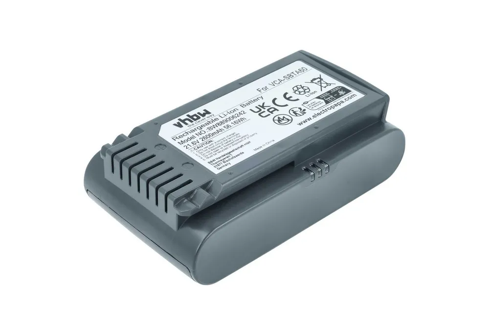 vhbw Akku Ersatz für Samsung 8806092219397, VCA-SBTA60 für Staubsauger / Staubsauger-Akku Akku Li-Ion 2600 mAh (21,6 V, 1 St), Leistungsfähiger Austausch-Akku für Ihren Staubsauger