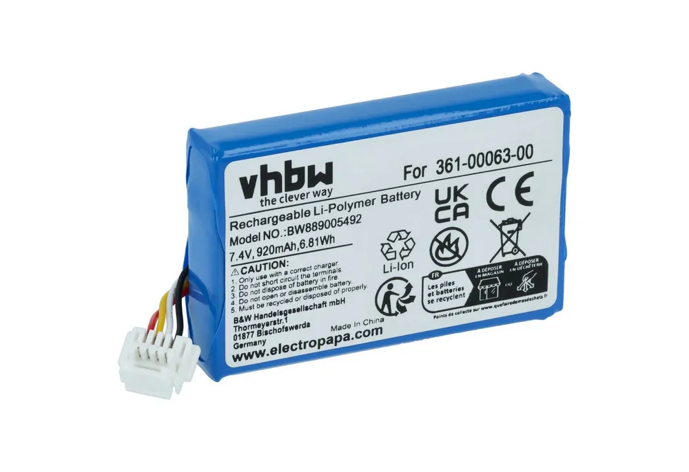 vhbw Akku passend für BMW Navigator 6, 5, VI, V Navigationssystem (920 mAh, Akku Akku Li-Polymer 920 mAh (7,4 V, 1 St), Leistungsfähiger Austausch-Akku für Navigationsgerät, Wiederaufladbar