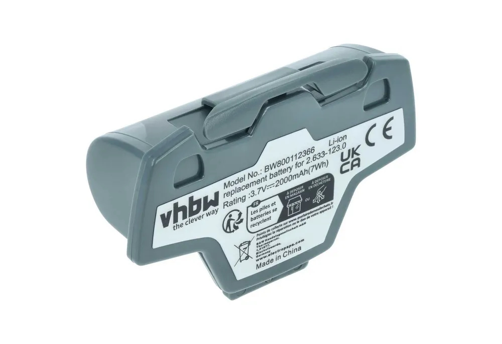 vhbw Akku passend für Kärcher WV5 Plus, WV50, 1.633-563.0, WV2 2ND, WV55, Staubsauger-Akku Akku Li-Ion 2000 mAh (3,7 V, 1 St), Leistungsfähiger Austausch-Akku für Ihren Fenstersauger