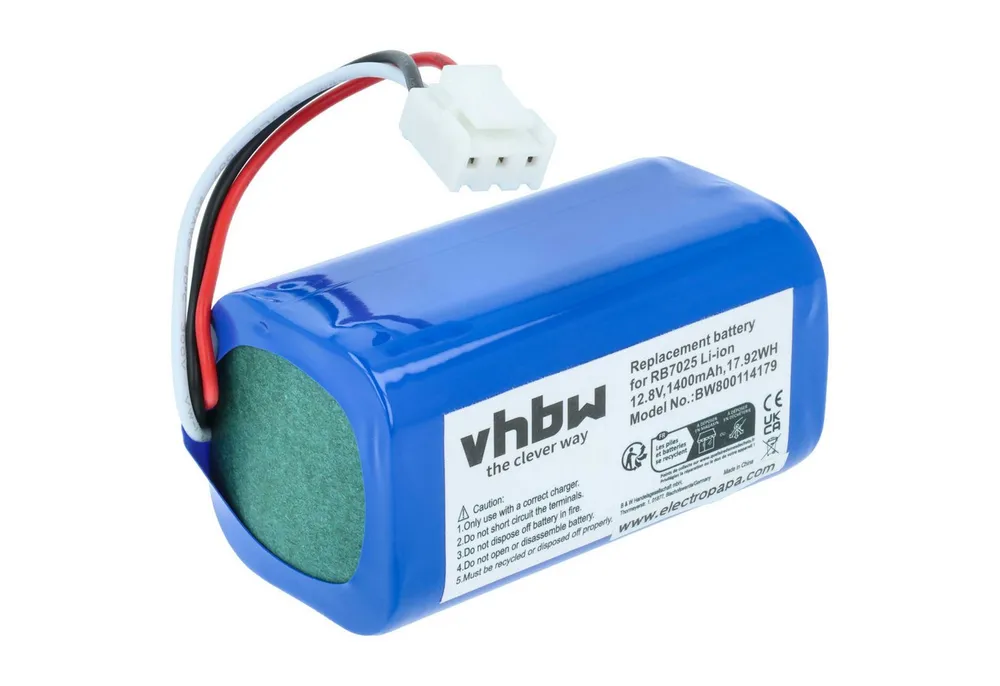vhbw Akku passend für Severin Chill RB 7025, RB 7720, RB 7022 Staubsauger Staubsauger-Akku Akku Li-Ion 1400 mAh (12,8 V, 1 St), Leistungsfähiger Austausch-Akku für Ihren Saugroboter