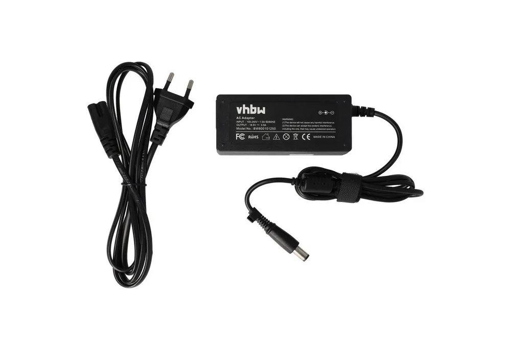 vhbw Netzteil passend für HP EliteBook 2730p, 2760p, 8560w, 8740w, 8460p, Notebook-Ladegerät