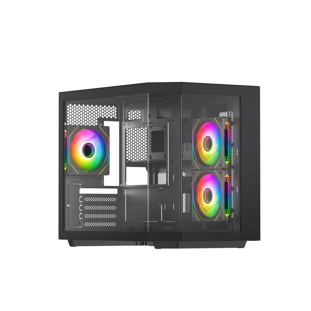 PC-Gehäuse VIDA EDGE MINI MATX ARGB Schwarz Cubus Micro ATX/ITX