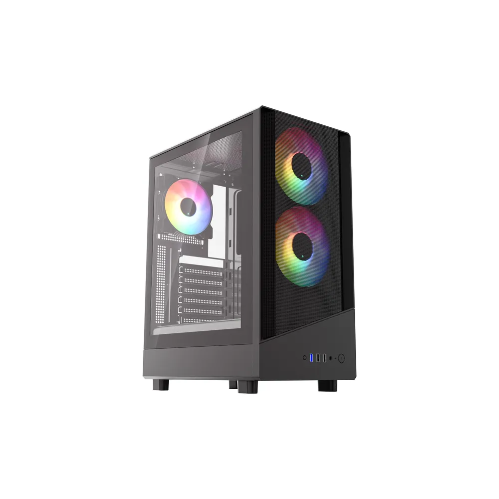 Gehäuse ATX VIDA SPIRE Gaming Schwarz mit Gehäusefenster