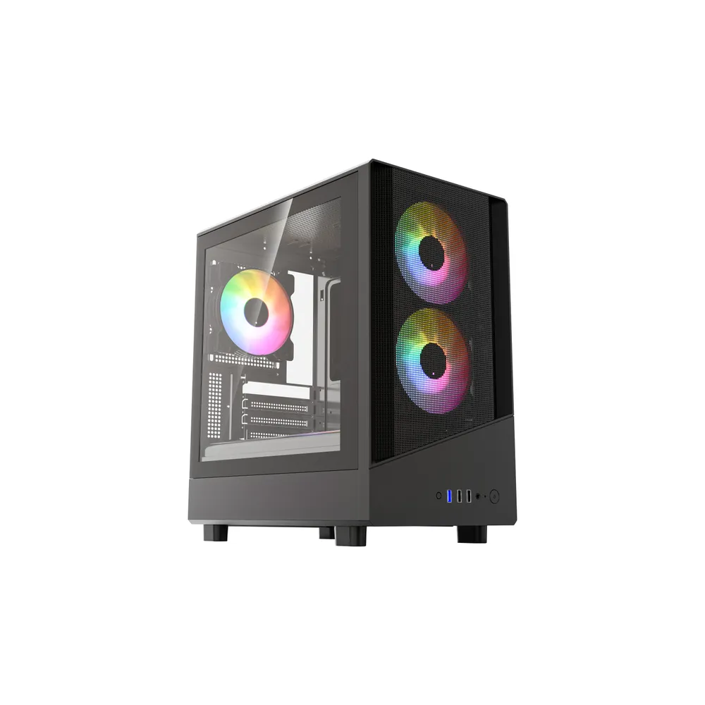 Gehäuse VIDA SPIRE M Micro Tower Schwarz Gaming ATX/mATX/ITX