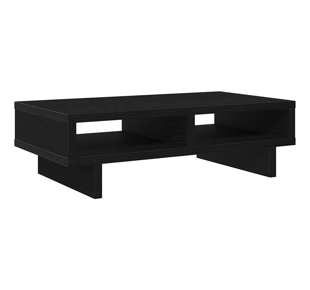 vidaXL Monitorständer Monitorständer Schwarz Eichen-Optik 50x27x15 cm Holzwerkstoff