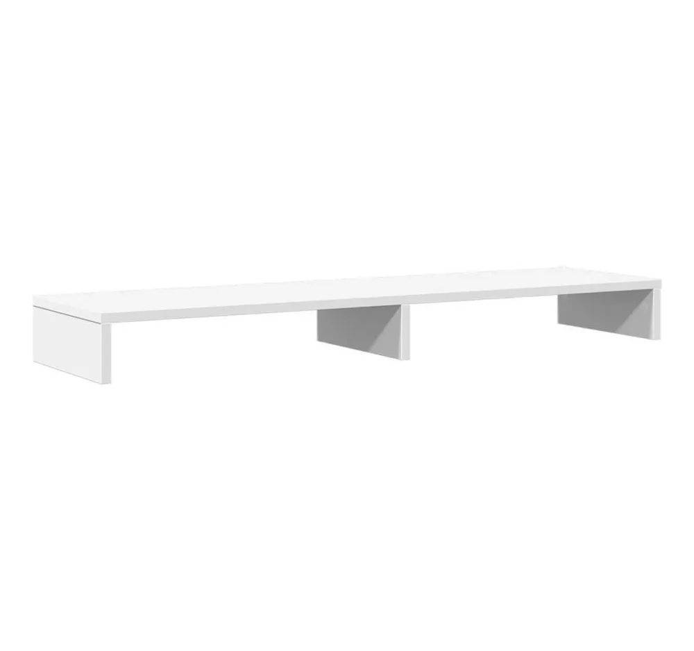 vidaXL Monitorständer Monitorständer Weiß 100x27x10 cm Holzwerkstoff