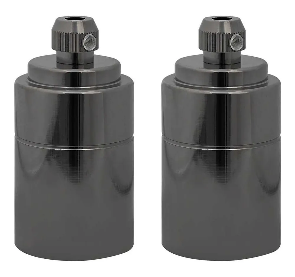 vidaXL WLAN-Dongle Lampenfassungen 2 Stk. Glänzend Schwarz E27