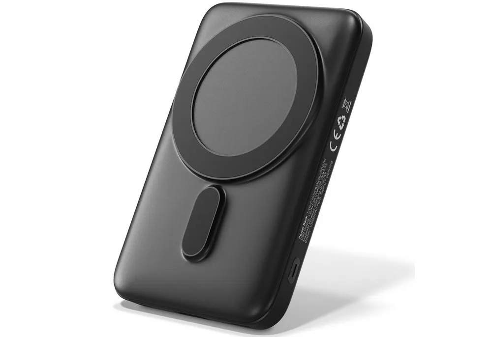 VIESTA Powerbank 10.000 mAh Schwarz 22,5 W Powerbank, USB-A, Lightning-Eingang, LED-Anzeige, ABS-Gehäuse, kompakt, leicht