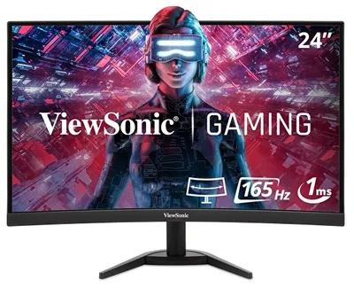 Viewsonic VX2418C Curved-Gaming-Monitor (60 cm/24 ", 1920 x 1080 px, Full HD, 1 ms Reaktionszeit, 165 Hz, VA LED)