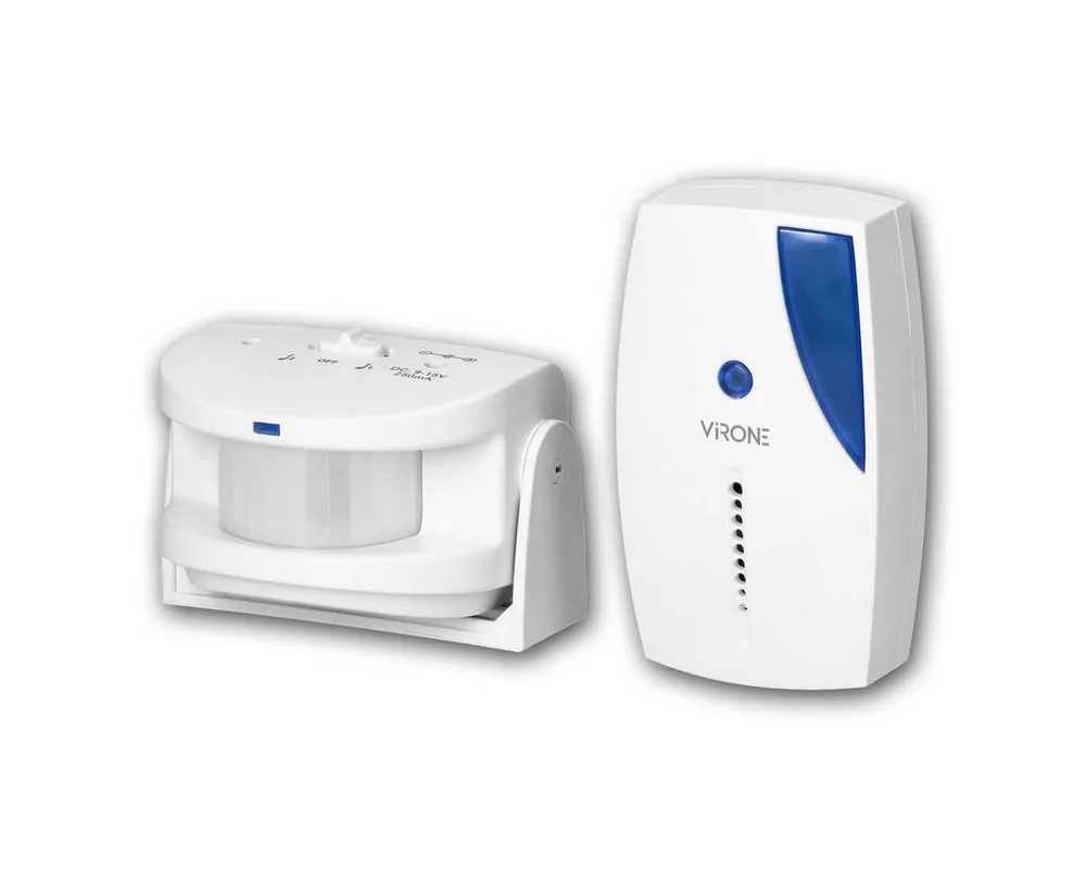 Virone Bewegungsmelder Funk-Durchgangsmelder, 36 Töne, PIR-Sensor, 90dB