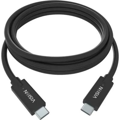 Kabel USB-C zu USB-C Vision TC 1MUSBC/BL 1 m USB 3.2 Gen 1 5 Gbit/s Schwarz