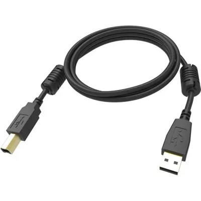 Kabel USB Vision TC 2MUSB/BL 1, 2 m, USB A nach USB B, USB 2.0, Schwarz