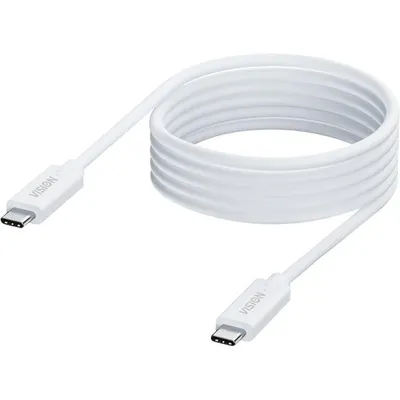 Kabel USB-C zu USB-C Vision TC 2MUSBC 2 m USB 3.2 Gen 1 5 Gbit/s Weiß
