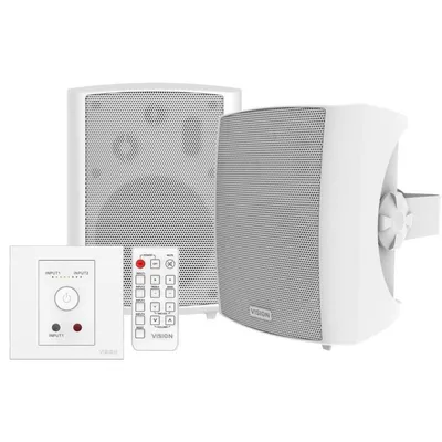Lautsprecher Vision 3-Wege kabelgebunden 50 W weiß mit Tweeter und Woofer