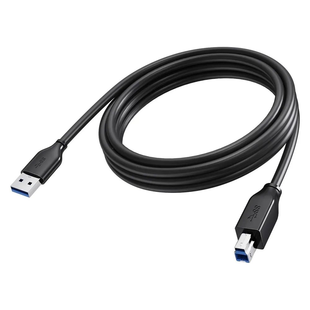 Kabel USB Vision 3 m USB A an USB B 2.0 5 Gbit/s Schwarz
