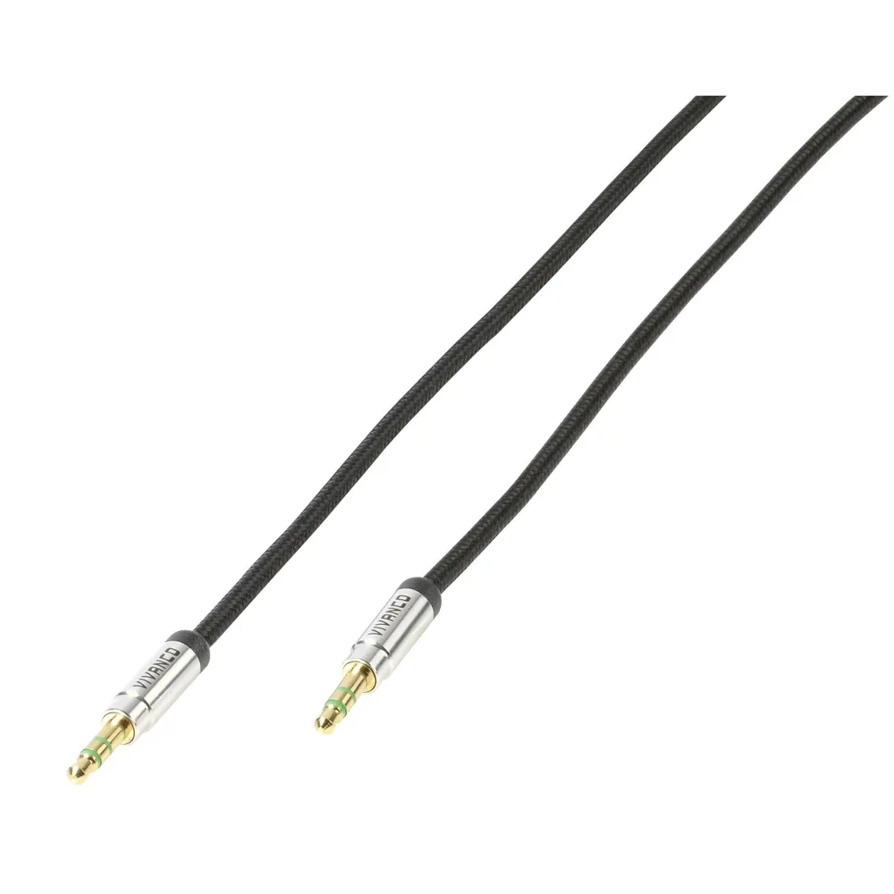 3.5 mm Audio Verbindung long life mit Nylongeflecht, 0,5m (38768)