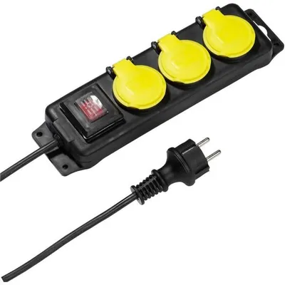 3-fach Outdoor Steckdosenleiste mit Schalter (39607)