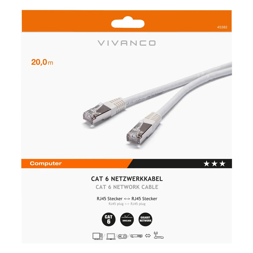 CAT6 Netzwerkkabel, 20m (45382)