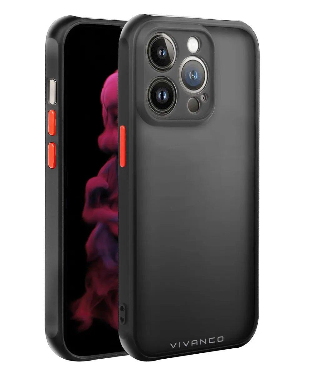 Frosted Cover, Schutzhülle für iPhone 14 Pro, schwarz (63471) Handyhülle