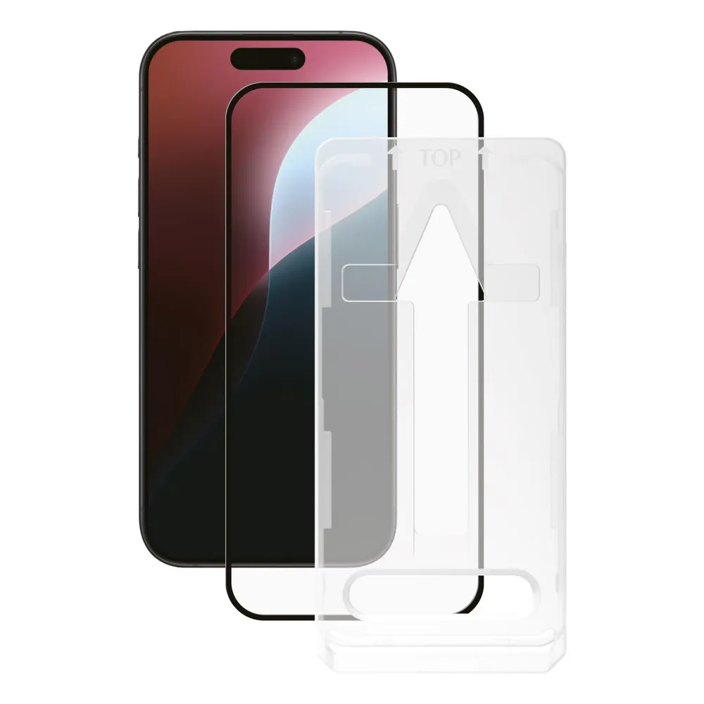 Full Screen Displayschutzglas für iPhone 16 Pro, Easy Applikator Installation (64226)