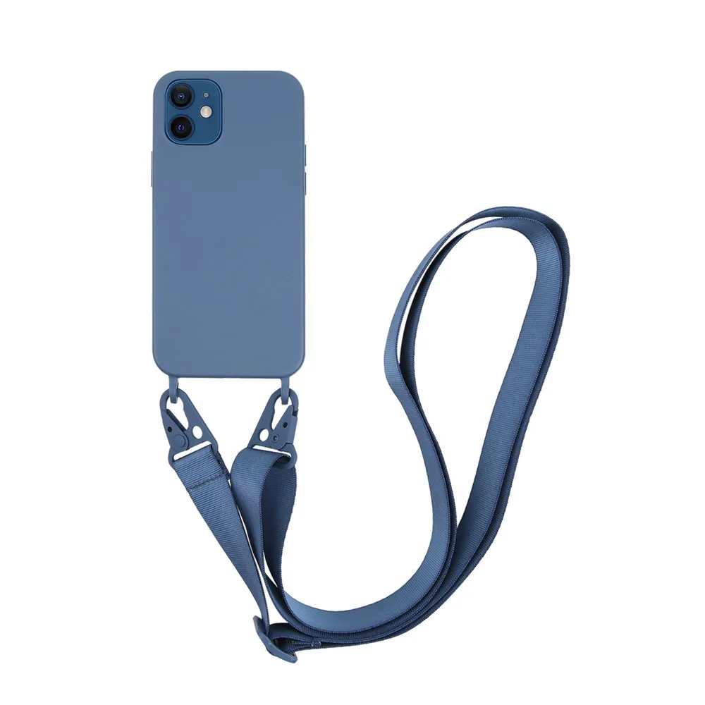Handyhülle Necklace Cover, Silikon Schutzhülle mit Karabinerhaken und Handykette für iPhone 12, iPhone 12 Pro (62763)
