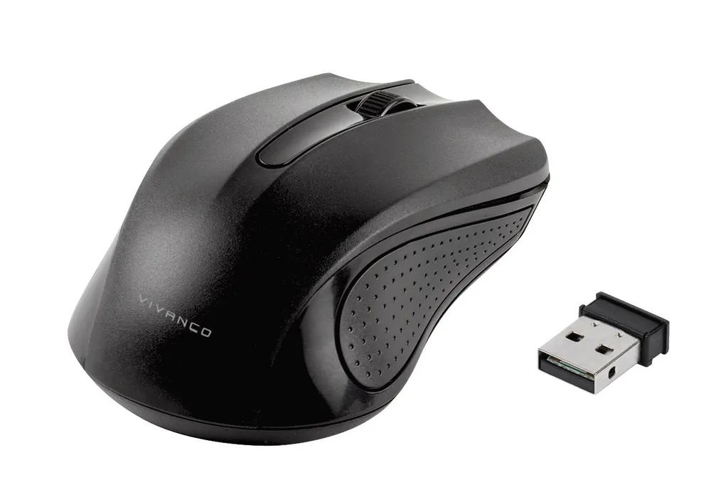 Kabellose Maus mit 1000 dpi USB-Empfänger, schwarz Maus