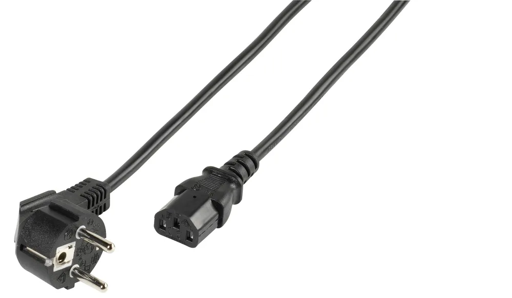 Kaltgerätekabel 3pol. IEC Stecker, 1,8m (45482)