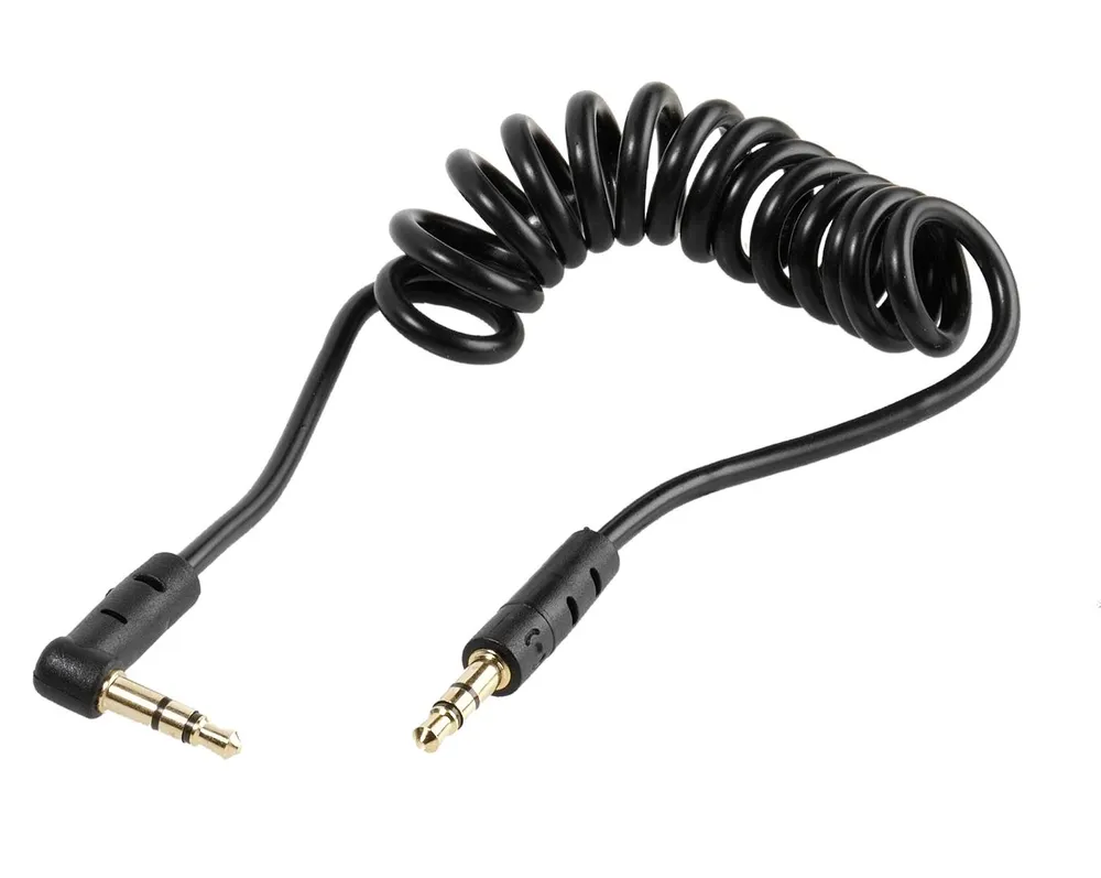 Klinkenverbindung stereo, Spiralkabel, 0,75m (46206)