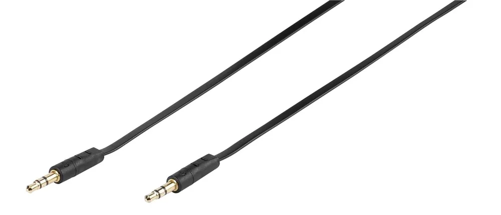Klinkenverbindung stereo, ultraflach, 0,9m (46132)