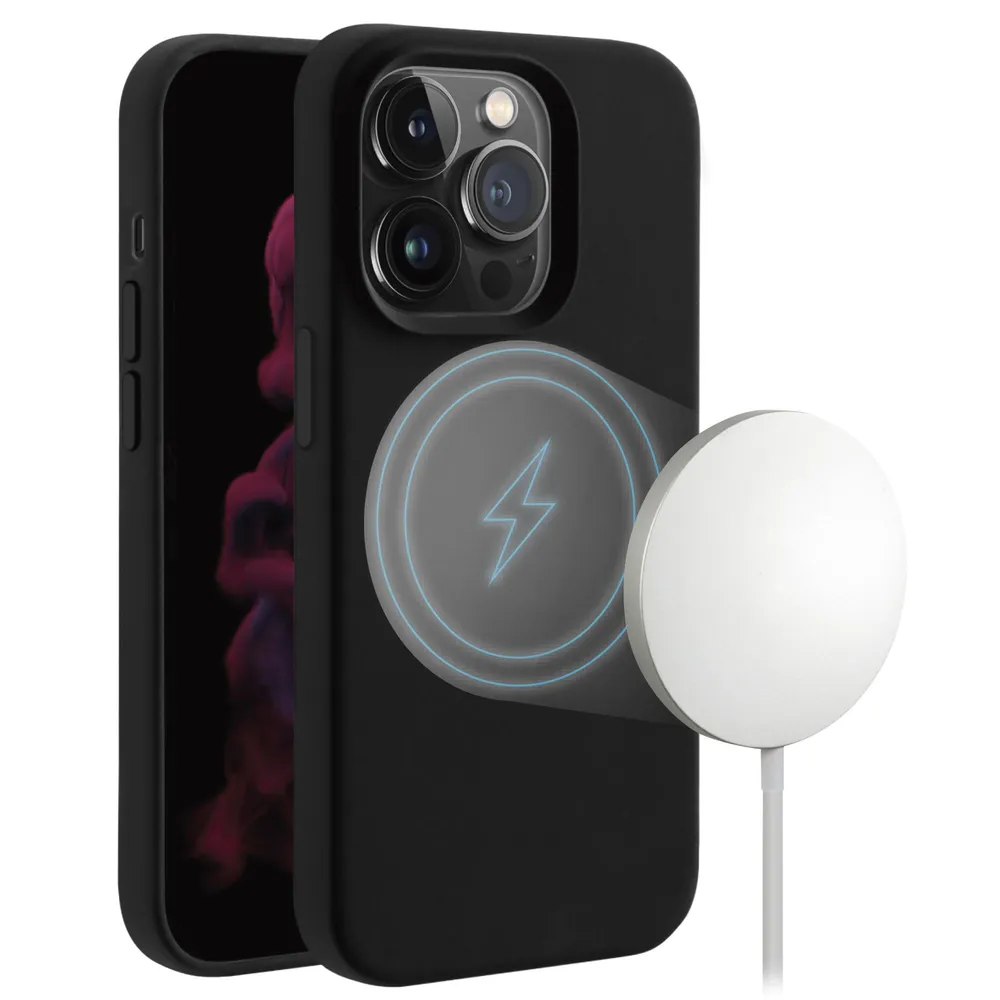 Mag Hype Cover für iPhone 14 Pro, Magnetic Wireless Charging Support, schwarz (63464) Handyhülle