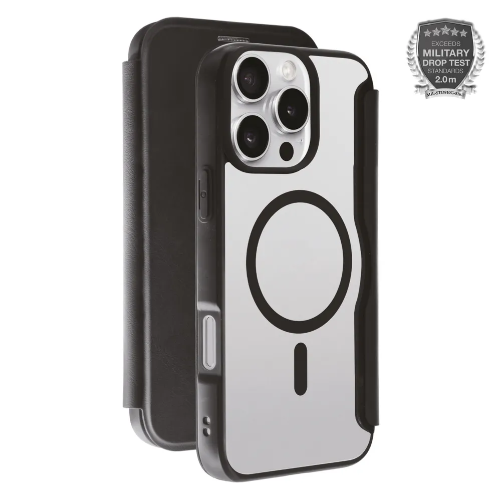 MAG PREMIUM Wallet für iPhone 16 Pro Max, 2.0m Drop-Protection, MagSafe Suport (64241) Handyhülle