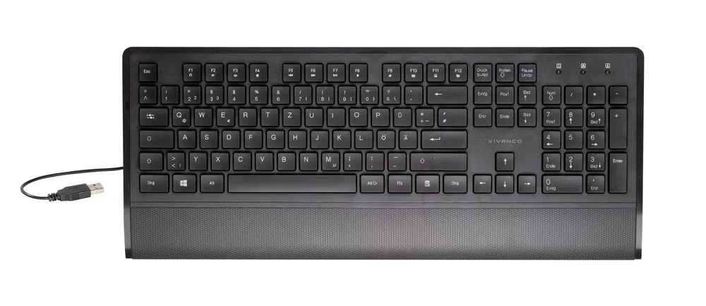 Multimedia Tastatur mit Handballenauflage (60448)