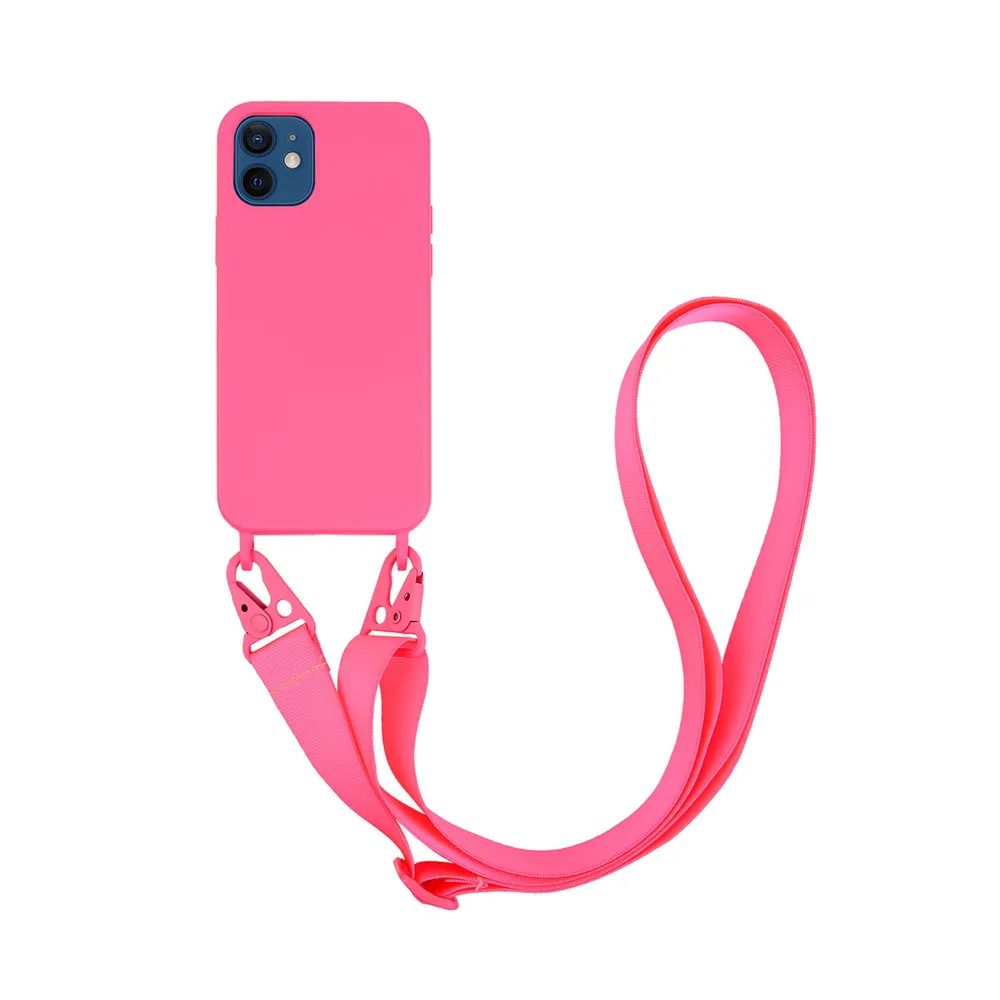 Necklace Cover, Silikon Schutzhülle mit Karabinerhaken und Handykette für iPhone 12, iPhone 12 Pro (62762) Handyhülle