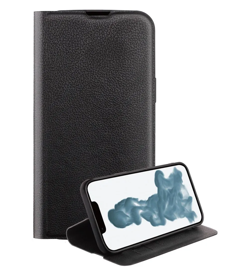 Premium Wallet, Book Cover für iPhone 14, schwarz (63450) Handyhülle