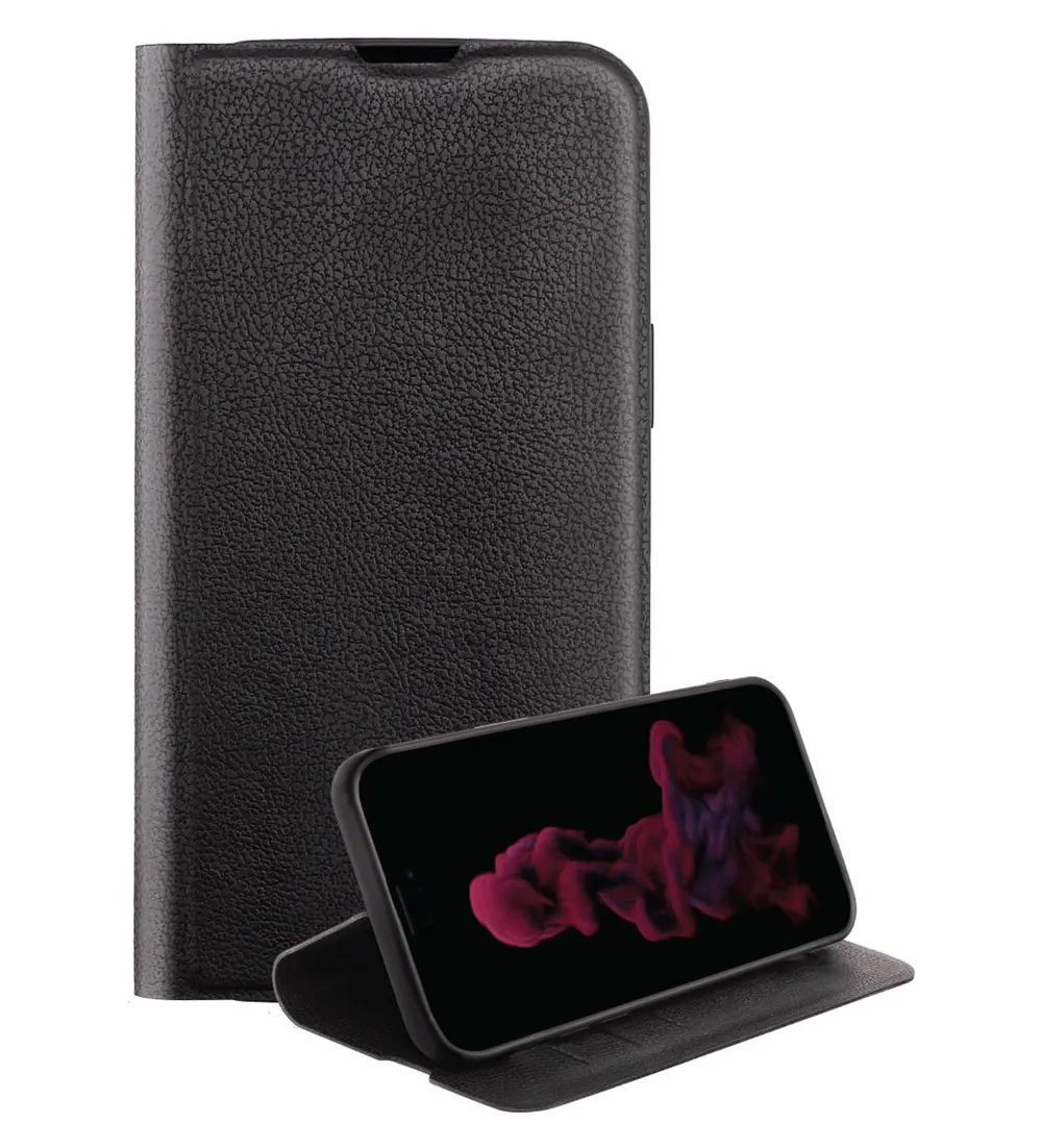 Premium Wallet, Book Cover für iPhone 14 Pro, schwarz (63469) Handyhülle