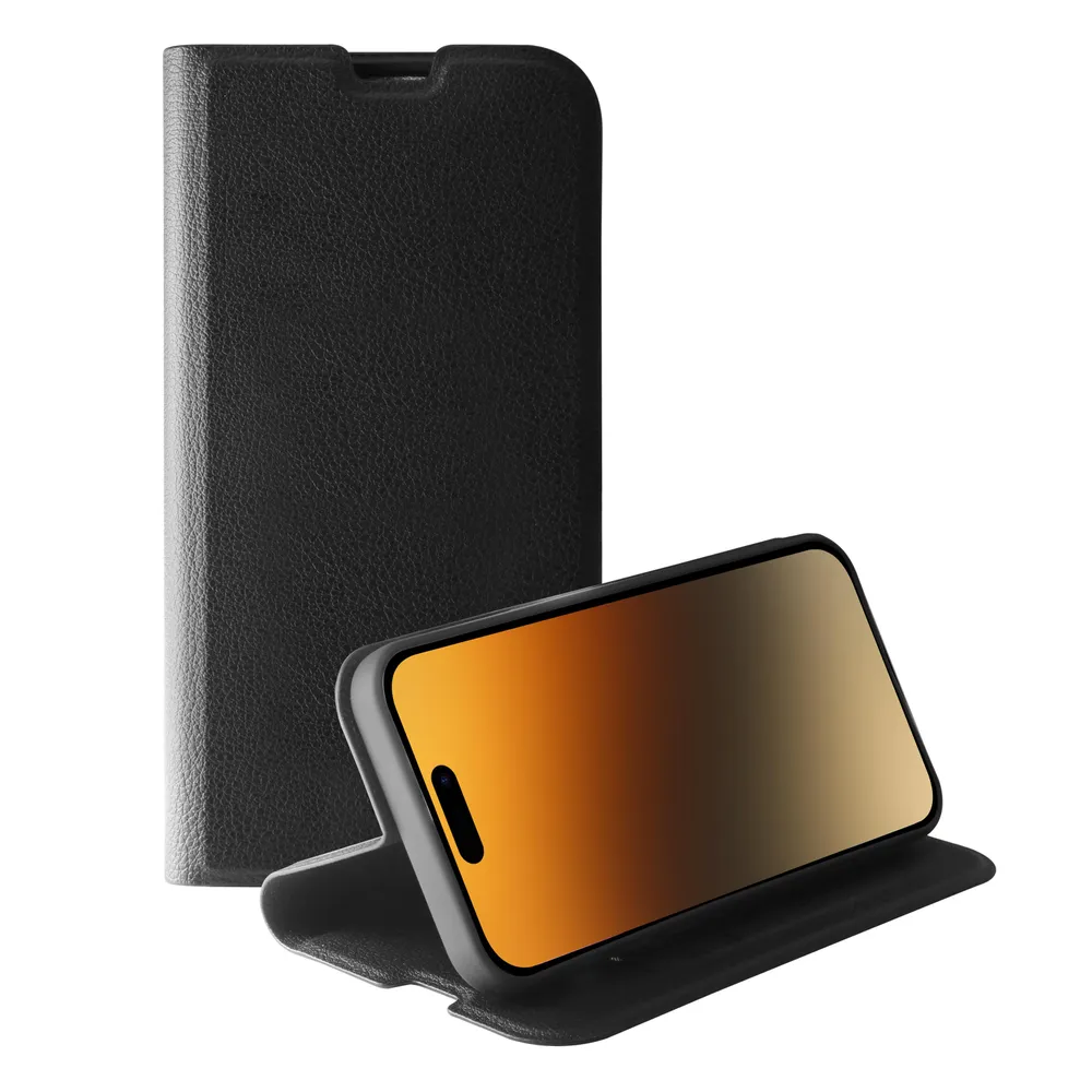 Premium Wallet, Book Cover für iPhone 15 Pro Max, schwarz (63917) Handyhülle