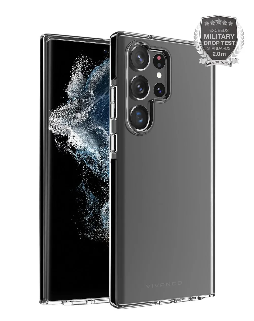 Rock Solid, Anti Shock Schutzhülle für Samsung Galaxy S23 Ultra Transparent (63516) Handyhülle
