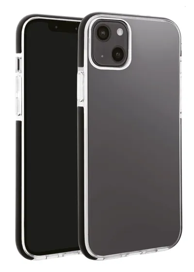 Rock Solid, Anti Shock Schutzhülle für iPhone 13 transparent/schwarz (62853) Handyhülle