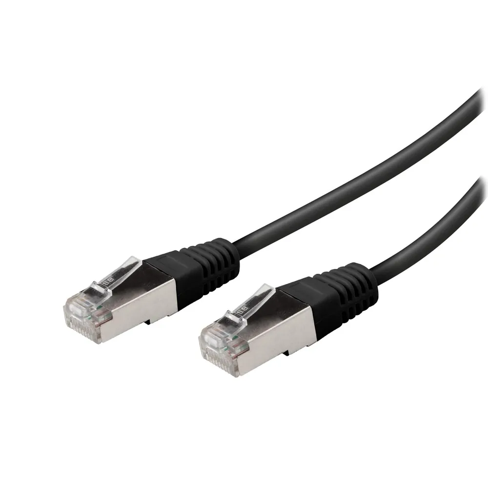 S/FTP CAT 6a Netzwerkkabel, 10m, schwarz