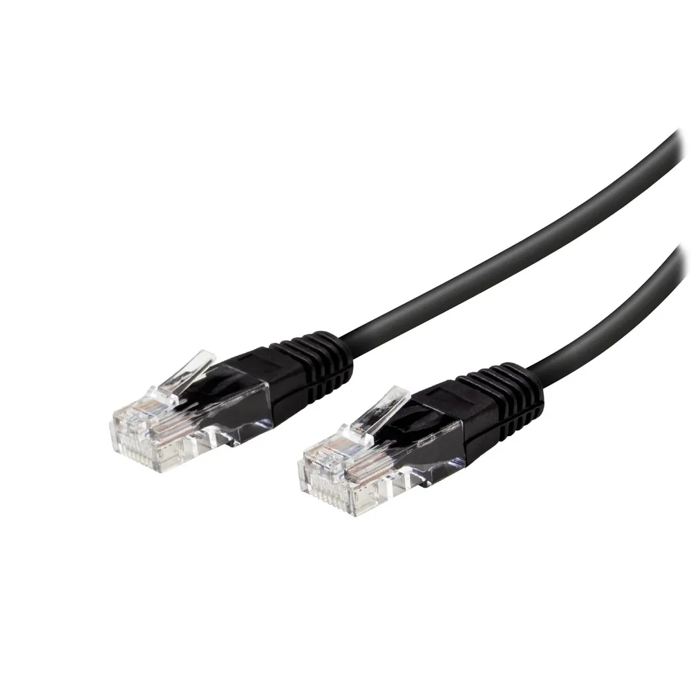 S/FTP CAT 6a Netzwerkkabel, 15m, schwarz, RJ45-Stecker