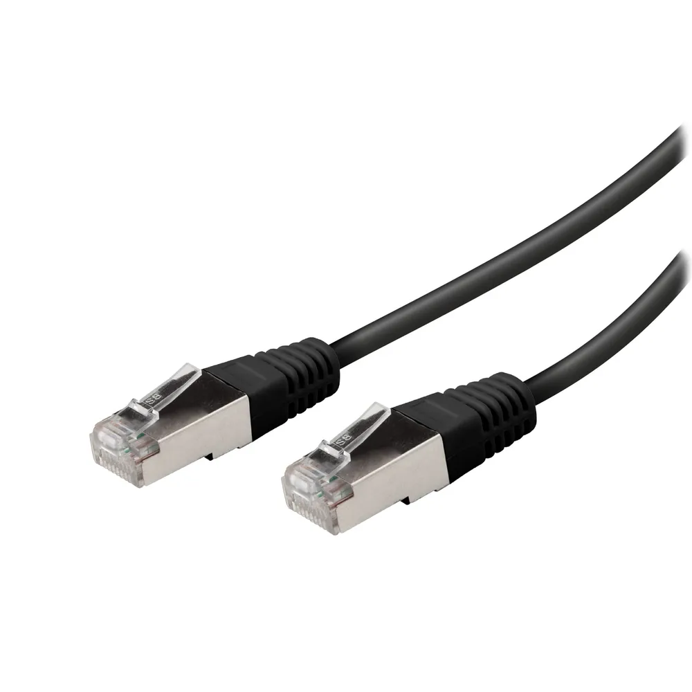 S/FTP CAT 6a Netzwerkkabel, 5m, schwarz