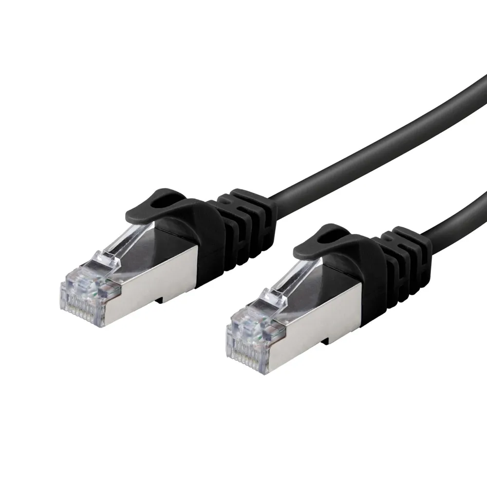 S/FTP CAT 8 Netzwerkkabel, 5m, schwarz, RJ11/RJ45-Stecker
