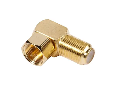 SAT F - Winkeladapter, vergoldet (48078)