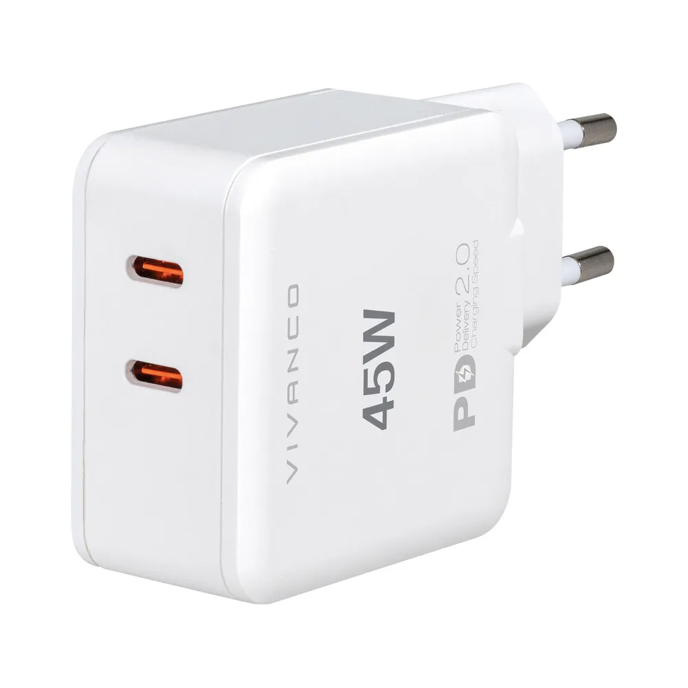 Super Fast Power Delivery Charger, Dual Schnellladegerät, 20 Watt + 25 Watt (63197)