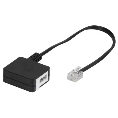 Telefon Adapter, TAE-F-Kupplung auf RJ11-Stecker 6p4c, 0,2 m (45066)