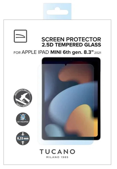 Tucano Displayschutzglas für Apple iPad mini, 6.Gen. 8,3'' (2021) (62626)