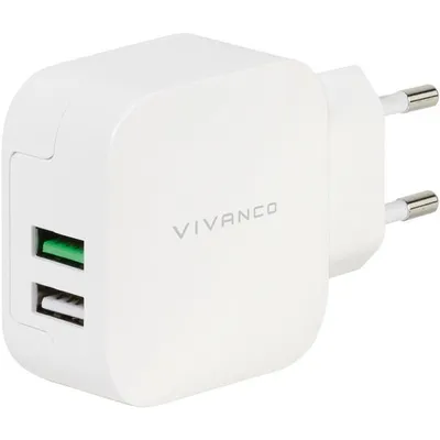 USB Dual Charger 2.4A mit Smart IC, weiß (37563)