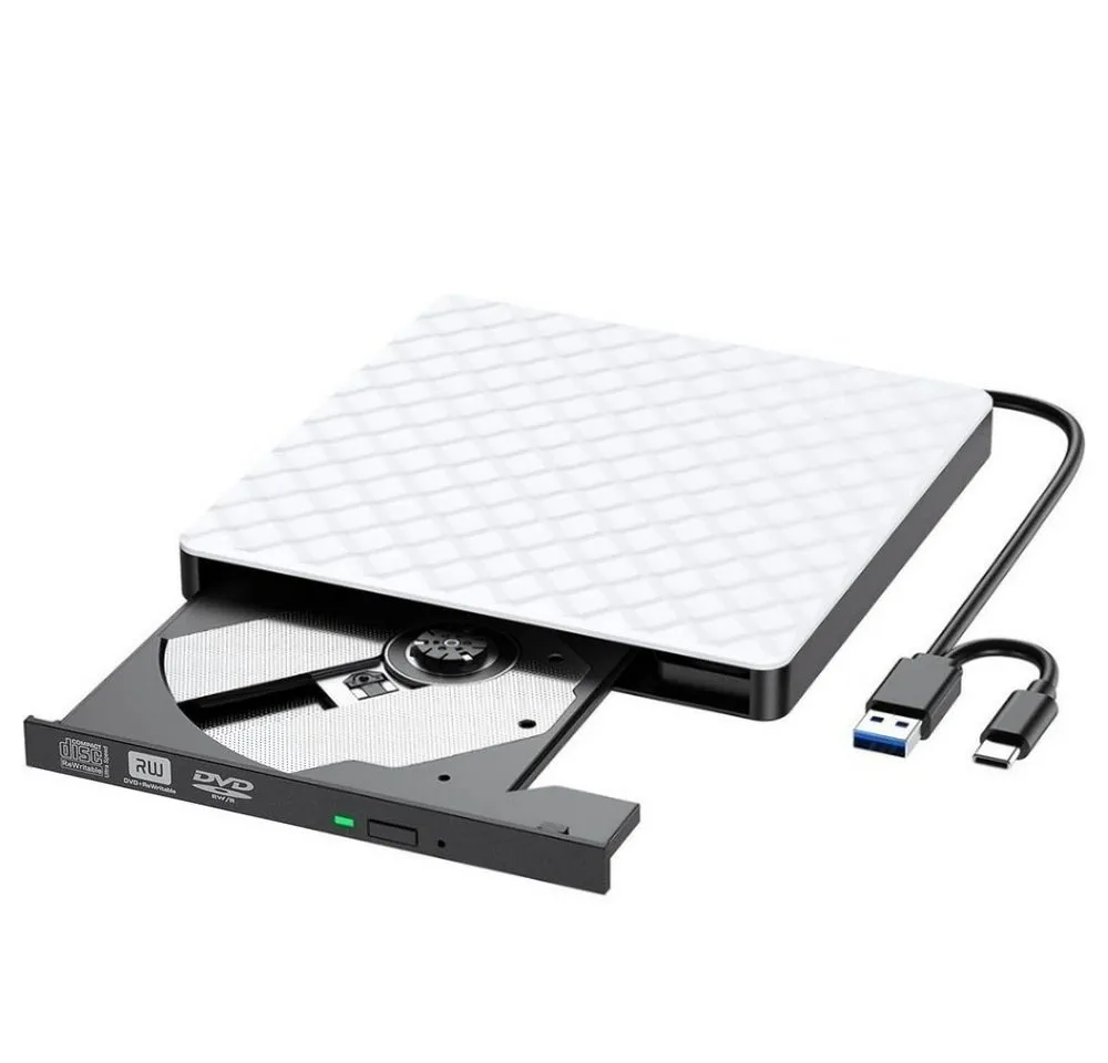 VIVIHEYDAY Externes CD DVD Laufwerk, USB 3.0, Tragbarer CD-DVD-Brenner, CD/DVD Portabler DVD-Player (Player für Laptop, kompatibel mit Laptop, Mac, PC, Windows, Linux)