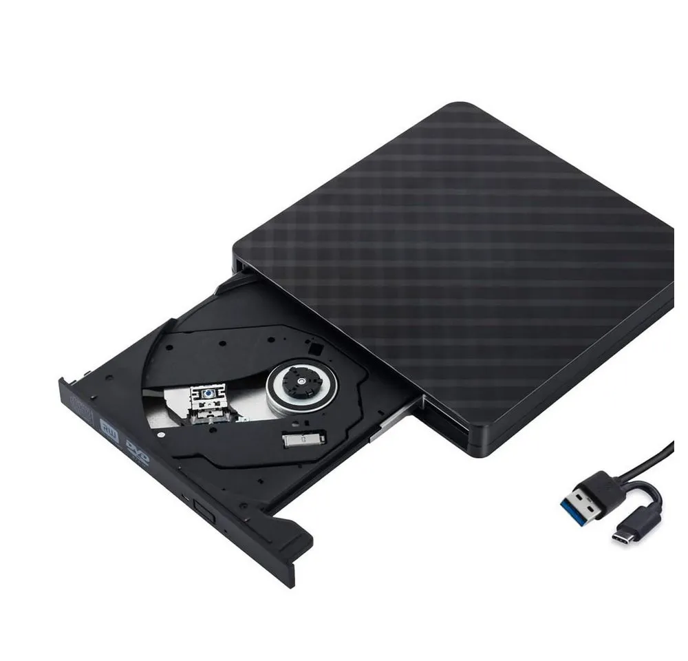 VIVIHEYDAY Externes CD DVD Laufwerk, USB 3.0, Tragbarer CD-DVD-Brenner, CD/DVD Portabler DVD-Player (Player für Laptop, kompatibel mit Laptop, Mac, PC, Windows, Linux)